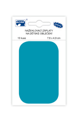 Nažehlovací záplaty malé 10 ks v balení - tyrkysově modrá